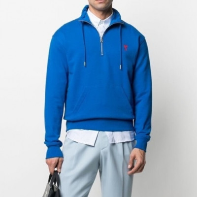 Ami Mens  Logo Casual Cotton Man-to-man Blue - 아미 2021 남성 로고 코튼 맨투맨 Ami0232x Size(s - xl) 블루