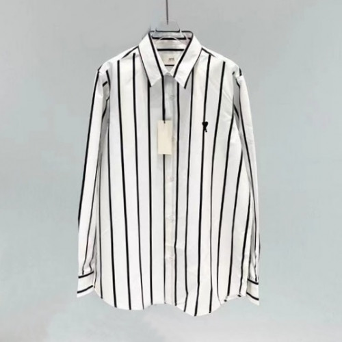 Ami Mens Logo Casual Cotton Shirts White - 아미 2021 남성 로고 캐쥬얼 코튼 셔츠 Ami0236x
