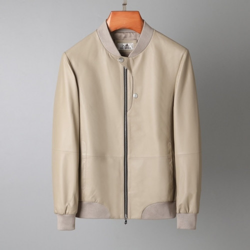 Hermes  Mens Leather Jacket Beige - 에르메스 남성 가죽 자켓 - her717x 