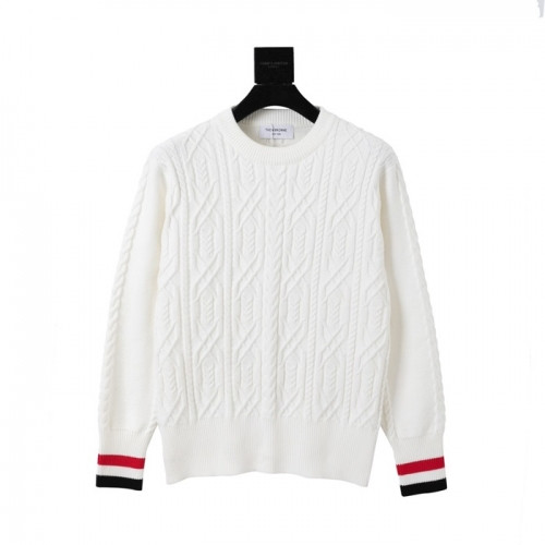 Thom Browne  Mm/Wm Strap Crew-neck Wool Sweaters White - 톰브라운 2021 남/녀 스트랩 크루넥 울 스웨터 Thom01499x Size(s - l) 화이트
