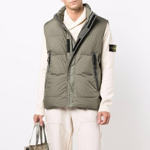 Stone Island Mens Casual Down Vest Khaki - 스톤아일랜드 2021 남성 캐쥬얼 다운 베스트 Sto0395x Size(m - 2xl) 카키