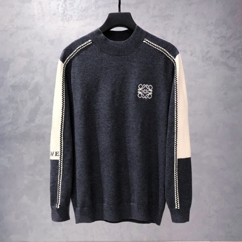 Loewe Mens Logo Crew-neck Sweaters Gray - 로에베 2021 남성 로고 크루넥 스웨터 Loe0521x Size(m - 2xl) 그레이