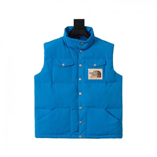 Gucci Mens Patch Logo Modern Duck Down Padding Vest Blue - 구찌 2021 남성 패치 로고 모던 덕다운 패딩조끼 Guc04500x Size(s - xl) 블루