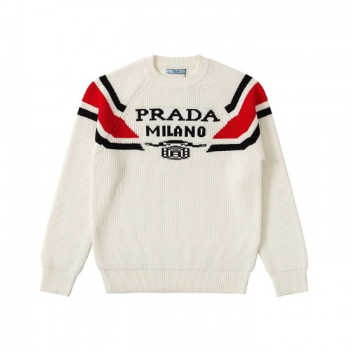 Prada  Mm/Wm Crew-neck Sweaters Ivory - 프라다 2021 남/녀 크루넥 스웨터 Pra2507x Size(s - l) 아이보리