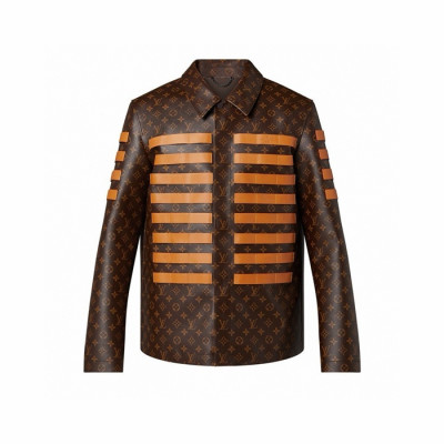 루이비통 남성 가죽 자켓 - Louis vuitton Mens Leather Jacket - lou3831x