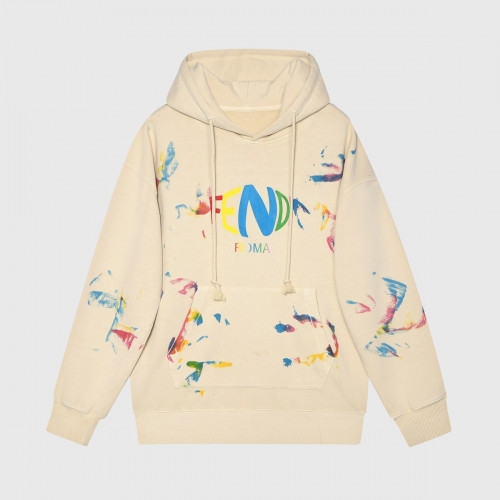 Fendi Mm/Wm Logo Casual Hoodie Ivory - 펜디 2021 남/녀 로고 캐쥬얼 후디 Fen01121x