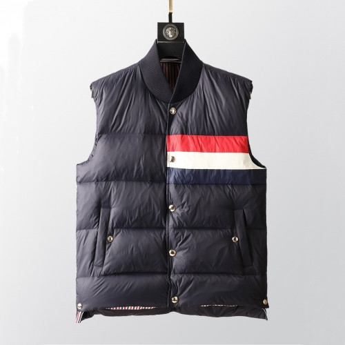 Thom Browne Mens Patch Logo Down Pedding Vest Navy - 톰브라운 2021 남성 패치 로고 다운 패딩 조끼 Thom01520x Size(1 - 5) 네이비