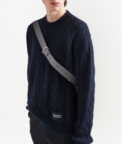 프라다 남성 크루넥 네이비 니트 - Mens Navyy Knits - pra2553x