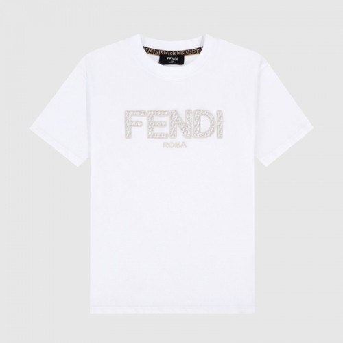 Fendi  Mens Logo Casual Short Sleeved Tshirts White - 펜디 2021 남성 로고 캐쥬얼 코튼 반팔티 Fen01124x Size(xs - l) 화이트