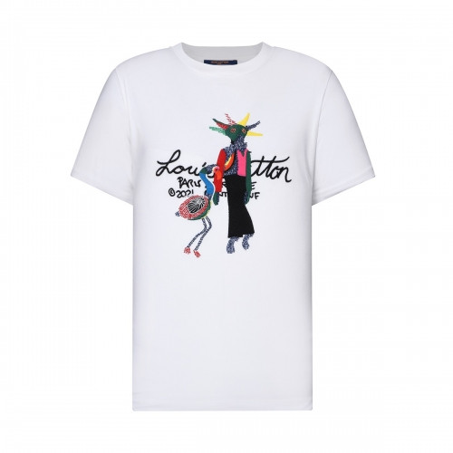 Louis vuitton  Unisex Logo Short Sleeved Tshirts White - 루이비통 2021 남/녀 로고 반팔티 Lou03892x Size(xs - l) 화이트