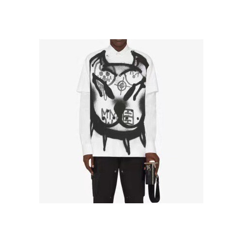 Givenchy  Mens Logo Short Sleeved Tshirts White - 지방시 2022 남성 로고 코튼 반팔티 Giv0593x Size(s - xl) 화이트