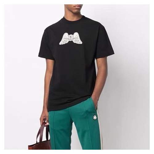 몽클레어 남/녀 크루넥 블랙 반팔티 - Unisex Black Short-sleeved Tshirts - moc02455x