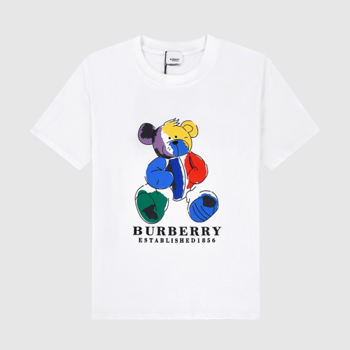 버버리 남자 크루넥 화이트 반팔티 - Unisex White Tshirts - bur04290x
