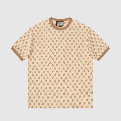 구찌 남자 크루넥 카멜 반팔티 - Ladys Camel Tshirts - guc04564x