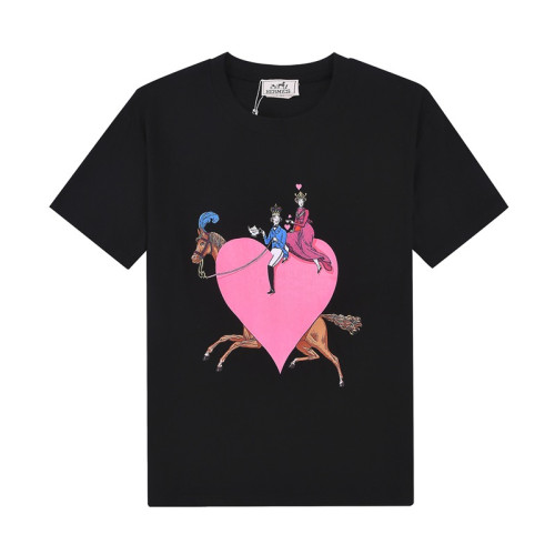 에르메스 남/녀 크루넥 반팔티 - Hermes Unisex Round Tshirt - her0734x