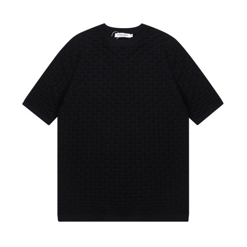 보테가 남자 크루넥 블랙 반팔티 - Unisex Black Tshirts - bot0217x