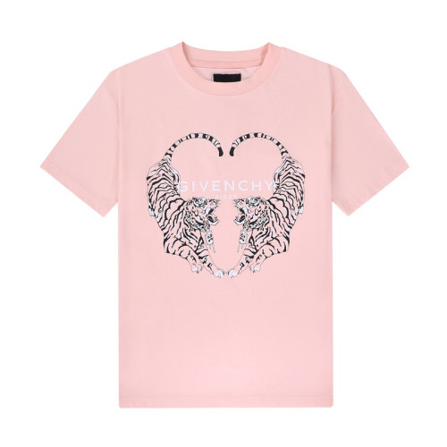 지방시 남자 크루넥 핑크 반팔티 - Unisex Pink Tshirts - giv0606x