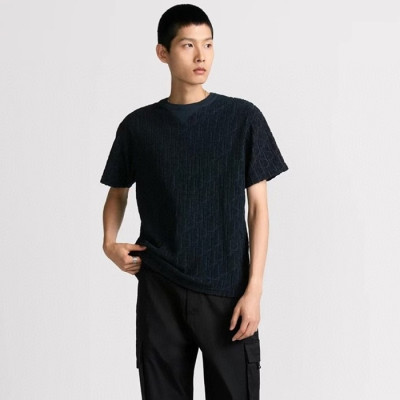 디올 남성 크루넥 반팔티 - Dior Mens Round Tshirt - dio1684x
