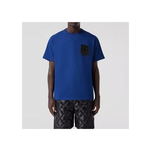 버버리 남성 크루넥 블루 반팔티 - Mens Blue Tshirts - Bur04211x