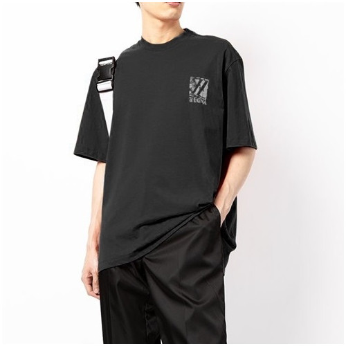 제냐 남성 크루넥 블랙 반팔티 - Mens Black Tshirts - zeg0335x