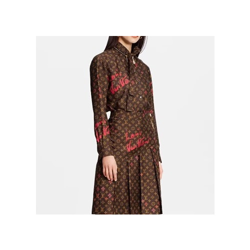 루이비통 여성 트렌디 브라운 셔츠 - Louis vuitton Womens Brown Tshirts - lou3951x