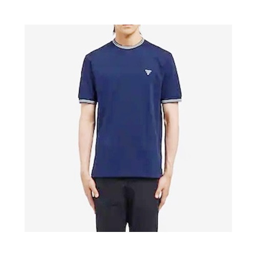 프라다 남성 크루넥 네이비 반팔티 - Mens  Navy Tshirts - Pra02595x