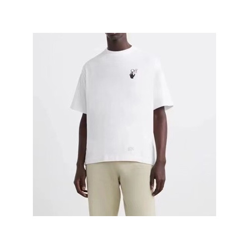 오프화이트 남성 모던 화이트 반팔티 - Mens White Tshirts - off0814x