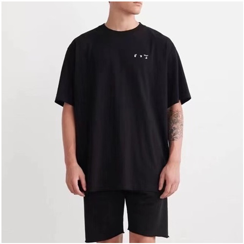 오프화이트 남성 모던 블랙 반팔티 - Mens Black Tshirts - off0818x