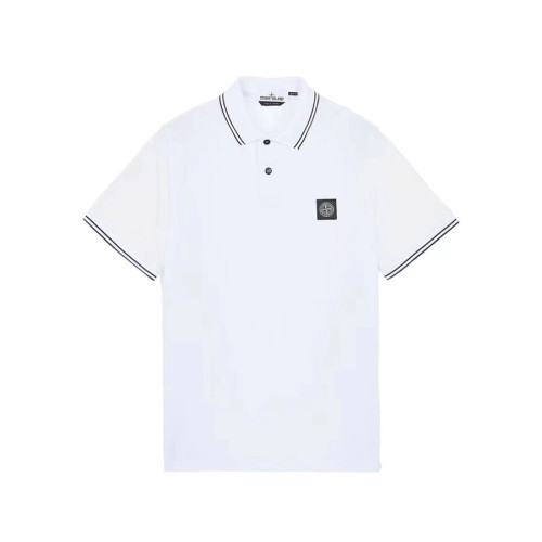 스톤아일랜드 남성 화이트 폴로 반팔티 - Mens White Tshirts - sto0455x