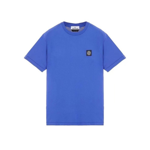 스톤아일랜드 남성 블루 크루넥 반팔티 - Mens Blue Tshirts - sto0460x