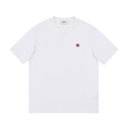 셀린느 남/여 크루넥 화이트 반팔티 - Unisex White Tshirts - cel0226x