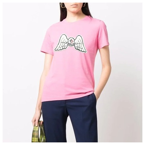 몽클레어 여성 핑크 반팔 티셔츠 - Moncler Womens Pink Tshirts - moc02464x