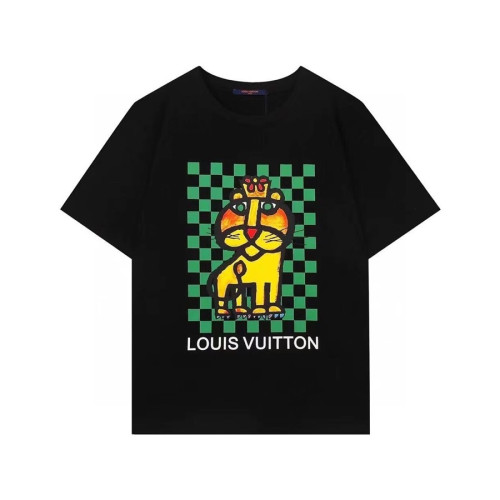 루이비통 남성 크루넥 블랙 반팔티 - Mens Black Tshirts - lou03985x