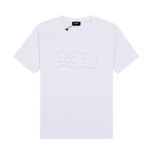 펜디 남성 크루넥 화이트 반팔티 - Mens White Tshirts - fen01142x