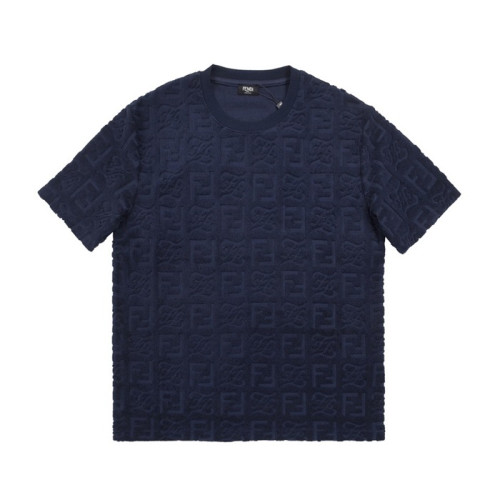 펜디 남성 크루넥 네이비 반팔티 - Mens Navy Tshirts - fen01156x