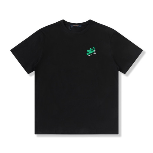 루이비통 남성 크루넥 블랙 반팔티 - Mens Black Tshirts - lou04034x