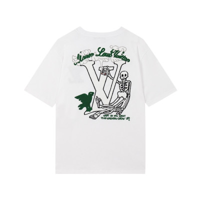 루이비통 남성 크루넥 화이트 반팔티 - Mens White Tshirts - lou04045x