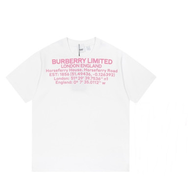 버버리 남성 크루넥 화이트 반팔티 - Mens White Tshirts - Bur04242x