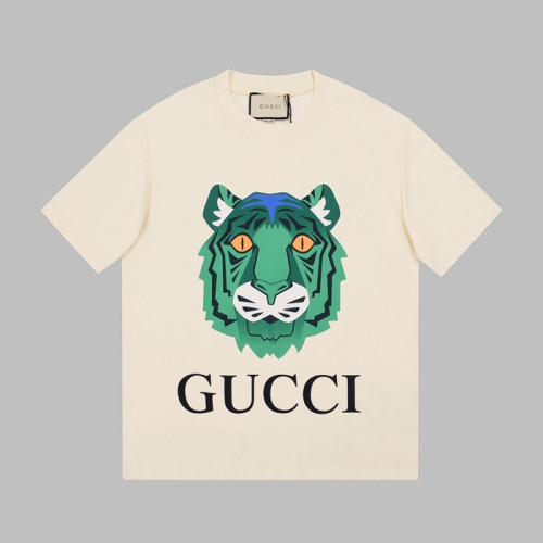 구찌 남성 크루넥 아이보리 반팔티 - Mens Ivory Tshirts - guc04662x