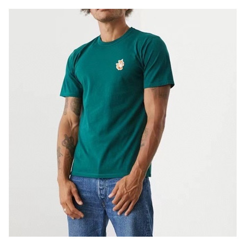 메종 남성 크루넥 그린 반팔티 - Mens Green Tshirts - mei0077x