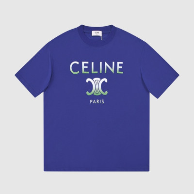 셀린느 남/녀 크루넥 블루 반팔티 - Unisex Blue Tshirts - cel0233x
