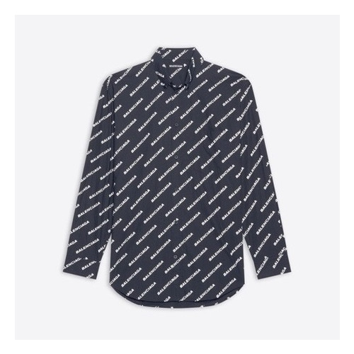 발렌시아가 트렌디 남성 블랙 셔츠 - Mens Black Tshirts - bal01362x