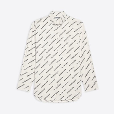 발렌시아가 트렌디 남성 아이보리 셔츠 - Mens Ivory Tshirts - bal01363x