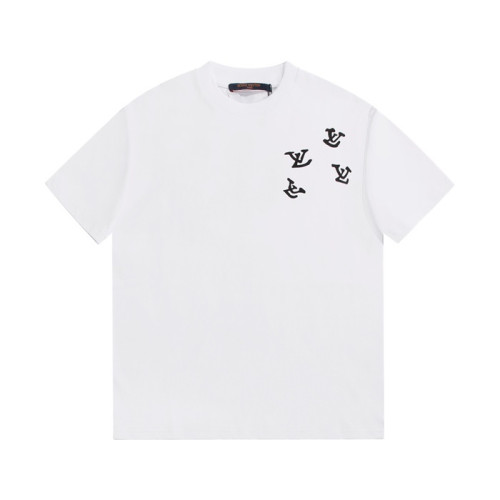 루이비통 남성 크루넥 화이트 반팔티 - Mens White Tshirts - lou04073x