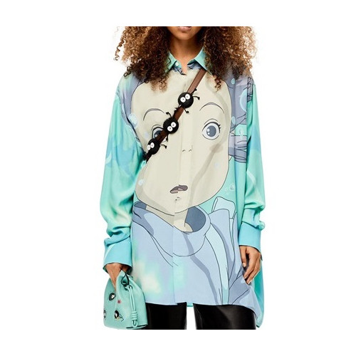 로에베 여성 블루 셔츠 - Loewe Womens Blue Shirts - loe580x