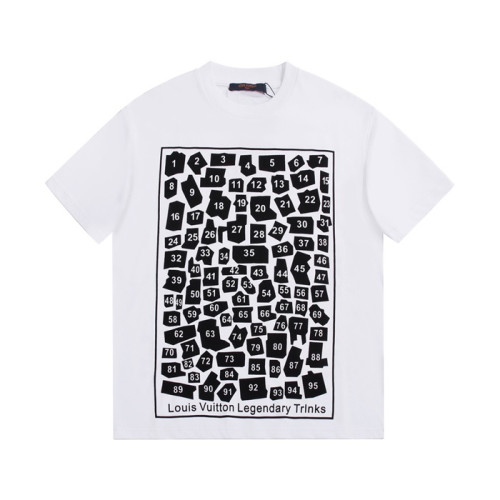 루이비통 남성 크루넥 화이트 반팔티 - Mens White Tshirts - lou04085x