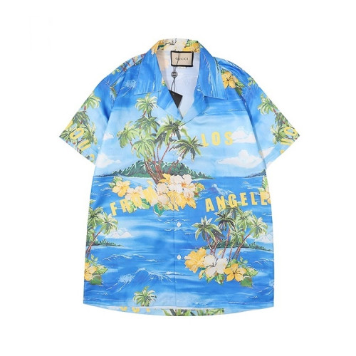 구찌 남성 트렌디 블루 반팔티 - Mens Blue Tshirts - guc04711x