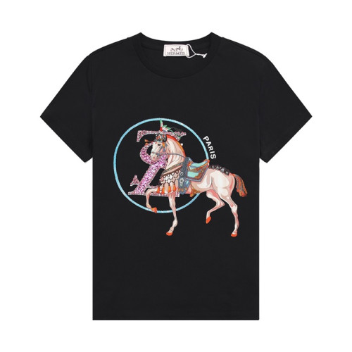 에르메스 남자 블랙 크루넥 반팔티 - Mens Black Tshirts - her0744x