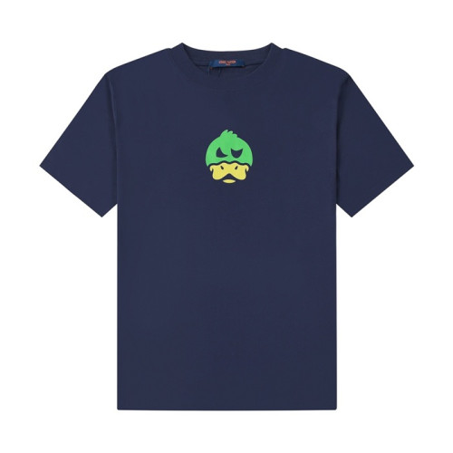 루이비통 남성 네이비 크루넥 반팔티 - Mens Navy Tshirts - lou04123x