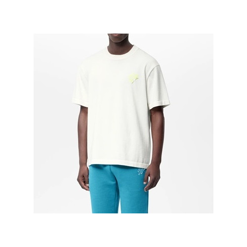 루이비통 남성 화이트 크루넥 반팔티 - Mens White Tshirts - lou04127x